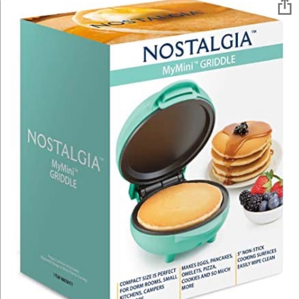 Nostalgia MyMini Mini GRIDDLE 5" Non-Stick Cooking Surface